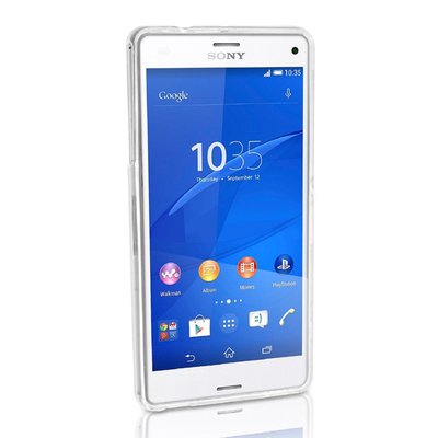 CaseUp Sony Xperia Z3 Compact Kılıf Transparent Soft Beyaz