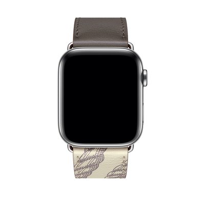 Microsonic Apple Watch Series 1 42mm Swift Leather Double Tour Strap Kahverengi