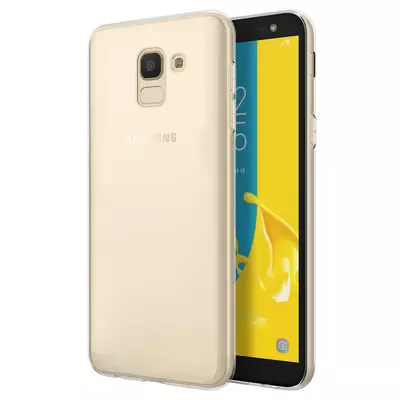 Microsonic Samsung Galaxy J6 Kılıf Transparent Soft Beyaz