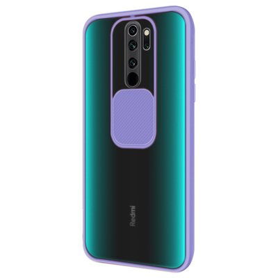 Microsonic Xiaomi Redmi Note 8 Pro Kılıf Slide Camera Lens Protection Lila