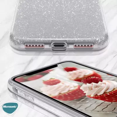 Microsonic Apple iPhone 15 Plus Kılıf Sparkle Shiny Mavi