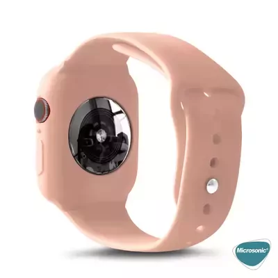 Microsonic Apple Watch Series 4 44mm Kordon 360 Coverage Silicone Siyah