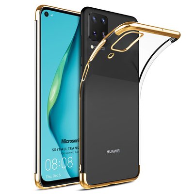 Microsonic Huawei P40 Lite Kılıf Skyfall Transparent Clear Gold