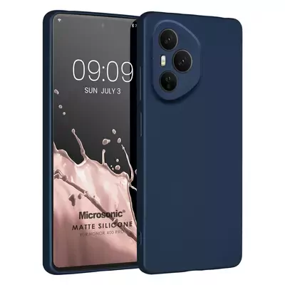Microsonic Matte Silicone Honor 400 Pro Kılıf Lacivert