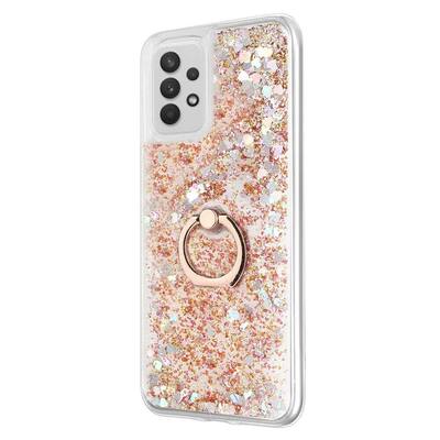 Microsonic Samsung Galaxy A72 Kılıf Glitter Liquid Holder Gold