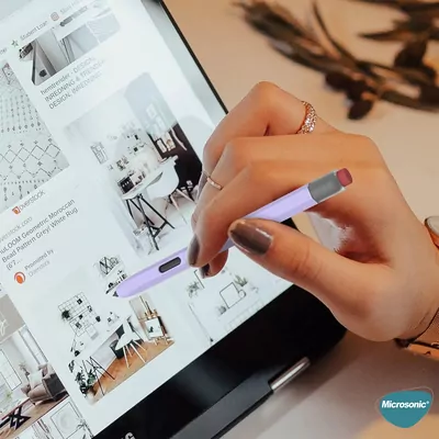Microsonic Samsung Galaxy Tab S Pen Kılıf Retro Style Mat Silikon Pudra