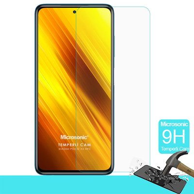 Microsonic Xiaomi Poco X3 Pro Tempered Glass Cam Ekran Koruyucu