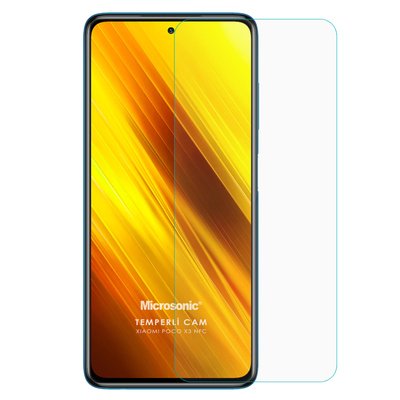 Microsonic Xiaomi Poco X3 Pro Tempered Glass Cam Ekran Koruyucu