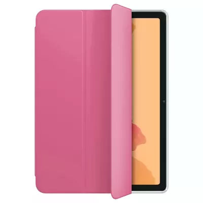 Microsonic Samsung Galaxy Tab A7 T500 Kılıf Slim Translucent Back Smart Cover Pembe