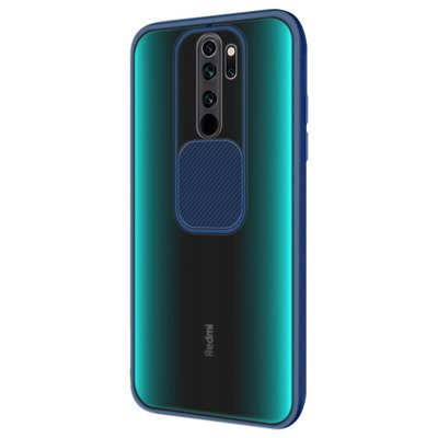 Microsonic Xiaomi Redmi Note 8 Pro Kılıf Slide Camera Lens Protection Lacivert