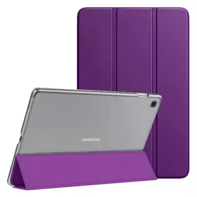 Microsonic Samsung Galaxy Tab A7 T500 Kılıf Slim Translucent Back Smart Cover Mor