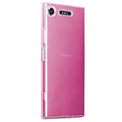 Microsonic Sony Xperia XZ1 Kılıf Transparent Soft Pembe