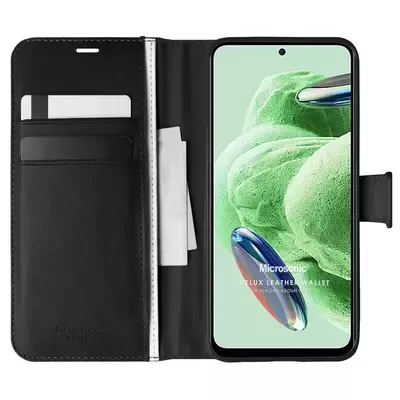 Microsonic Xiaomi Poco X5 5G Kılıf Delux Leather Wallet Siyah