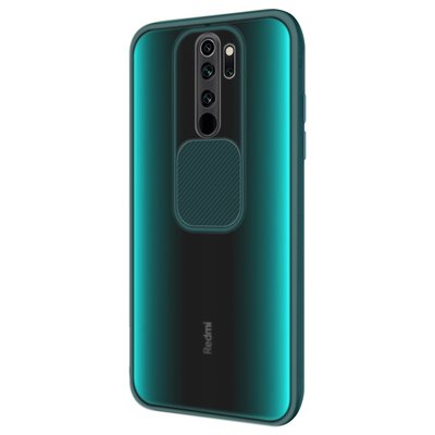 Microsonic Xiaomi Redmi Note 8 Pro Kılıf Slide Camera Lens Protection Koyu Yeşil