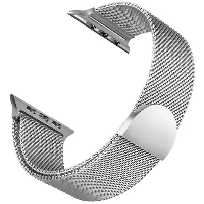 Microsonic Apple Watch Series 10 46mm Kordon Luxe Metal Twist Gümüş