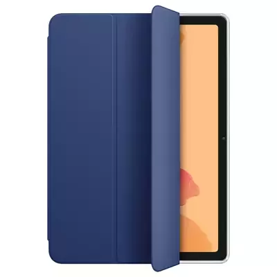 Microsonic Samsung Galaxy Tab A7 T500 Kılıf Slim Translucent Back Smart Cover Lacivert