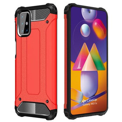 CaseUp Samsung Galaxy M31s Kılıf Tank Kırmızı