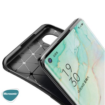 Microsonic Oppo Reno 3 Pro Kılıf Kickstand Ring Holder Lacivert