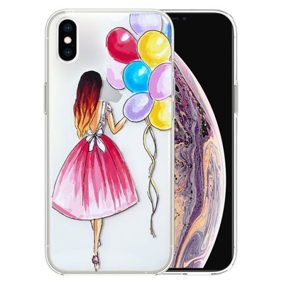 Microsonic iPhone XS Desenli Kılıf Balonlu Kız