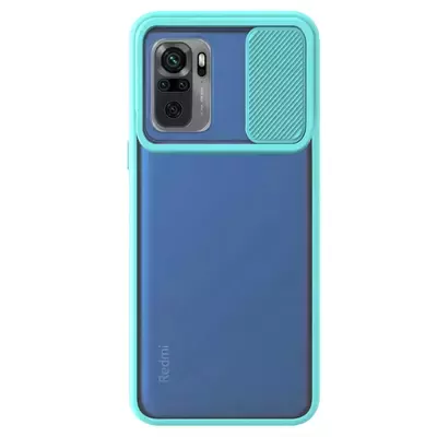 Microsonic Xiaomi Poco M5s Kılıf Slide Camera Lens Protection Turkuaz