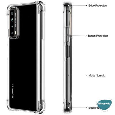 Microsonic Huawei P Smart 2021 Kılıf Anti Shock Silikon Şeffaf