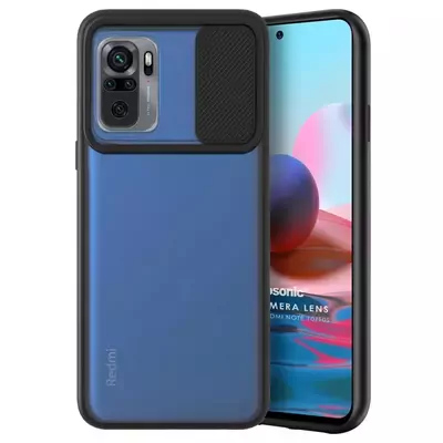 Microsonic Xiaomi Poco M5s Kılıf Slide Camera Lens Protection Siyah