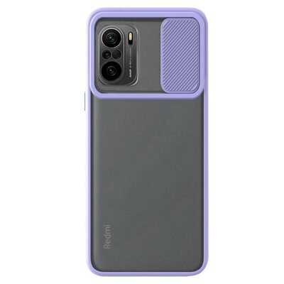 Microsonic Xiaomi Redmi K40 Pro+ Kılıf Slide Camera Lens Protection Lila