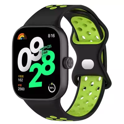 Microsonic Xiaomi Redmi Watch 5 Rainbow Gently Band Kordon Siyah Yeşil