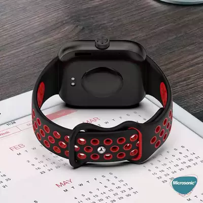 Microsonic Xiaomi Redmi Watch 5 Rainbow Gently Band Kordon Siyah Yeşil