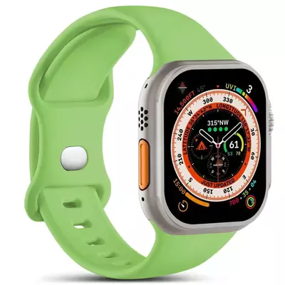 Microsonic Apple Watch Series 10 46mm Kordon ActiveFlex Wristband Yeşil