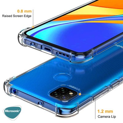 Microsonic Xiaomi Redmi 9C Kılıf Anti Shock Silikon Şeffaf