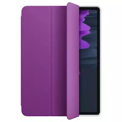 Microsonic Samsung Galaxy Tab S7 Plus T970 Kılıf Slim Translucent Back Smart Cover Mor