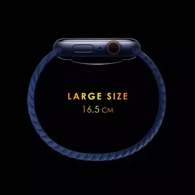 Microsonic Samsung Gear S3 Frontier Kordon, (Large Size, 165mm) Braided Solo Loop Band Kırmızı