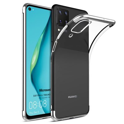 Microsonic Huawei P40 Lite Kılıf Skyfall Transparent Clear Gümüş