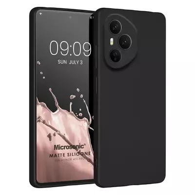 Microsonic Matte Silicone Honor 400 Pro Kılıf Siyah