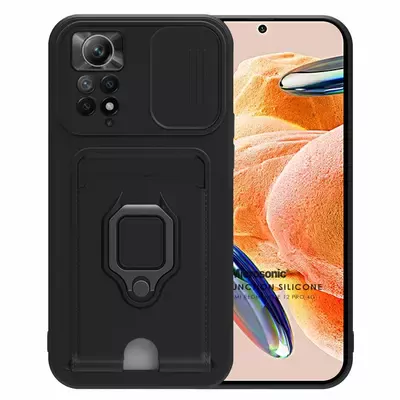 Microsonic Xiaomi Redmi Note 12 Pro 4G Kılıf Multifunction Silicone Siyah