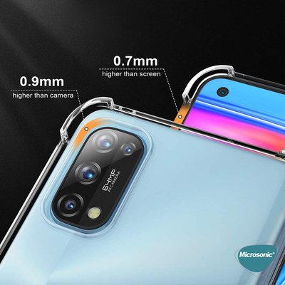 Microsonic Realme 7 Pro Kılıf Anti Shock Silikon Şeffaf