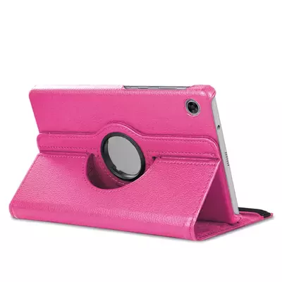 Microsonic Samsung Galaxy Tab A9 Plus Kılıf 360 Rotating Stand Deri Pembe