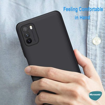 Microsonic Xiaomi Poco M3 Kılıf Double Dip 360 Protective AYS Kırmızı