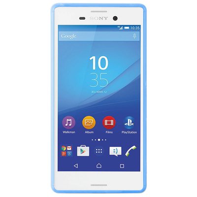 CaseUp Sony Xperia M4 Aqua Kılıf Transparent Soft Mavi