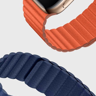 Microsonic Apple Watch Series 2 38mm Twist Leather Loop Kordon Kırmızı