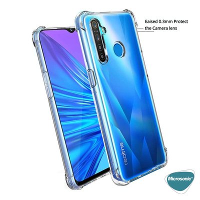 Microsonic Realme 6i Kılıf Anti Shock Silikon Şeffaf