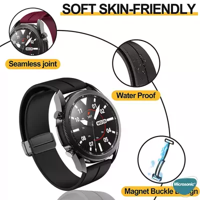 Microsonic Samsung Gear S3 Frontier Kordon Ribbon Line Beyaz