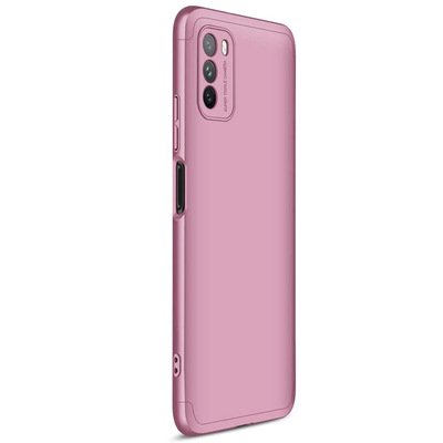 Microsonic Xiaomi Poco M3 Kılıf Double Dip 360 Protective AYS Rose Gold