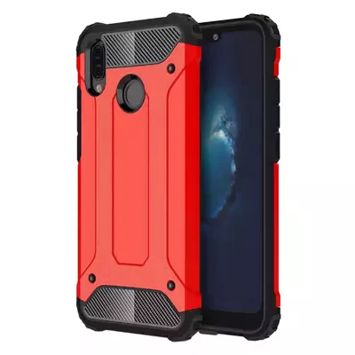 Microsonic Huawei P20 Lite Kılıf Rugged Armor Kırmızı