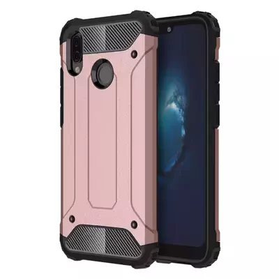 Microsonic Huawei P20 Lite Kılıf Rugged Armor Rose Gold