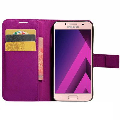 CaseUp Samsung Galaxy A3 2017 Cüzdanlı Suni Deri Kılıf Mor