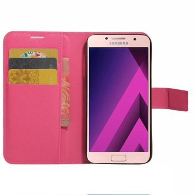 CaseUp Samsung Galaxy A3 2017 Cüzdanlı Suni Deri Kılıf Pembe