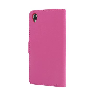 CaseUp Sony Xperia M4 Aqua Cüzdanlı Suni Deri Kılıf Pembe