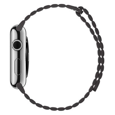 Microsonic Apple Watch Series 2 38mm Twist Leather Loop Kordon Beyaz